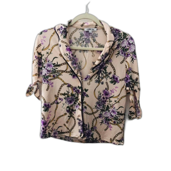 Uncommon Tops - Women's Floral Crop Top L